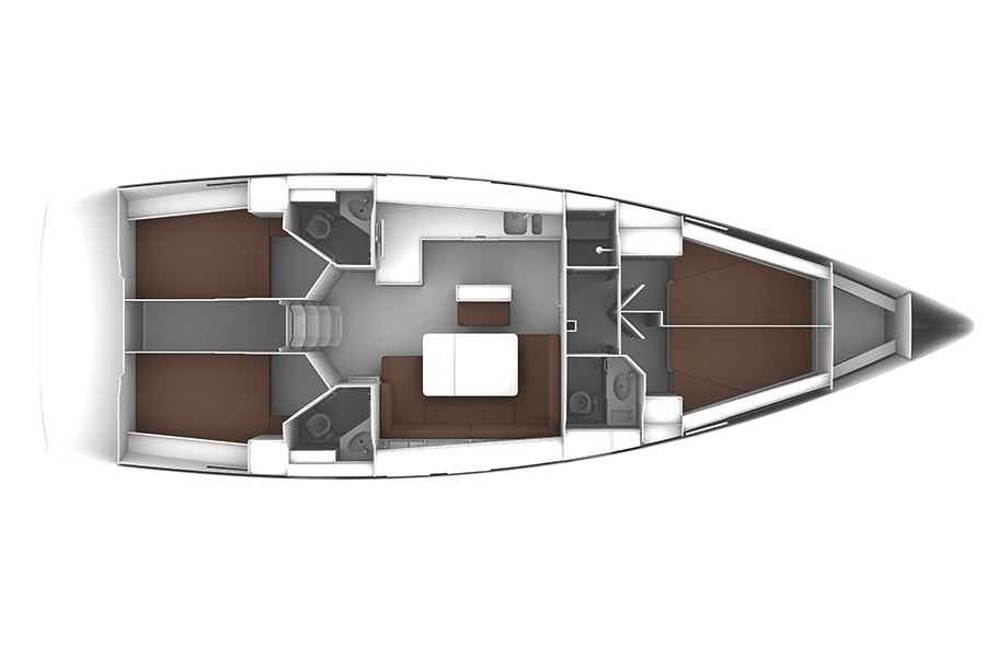 bavaria 46, compartimentare, cabine, velier,