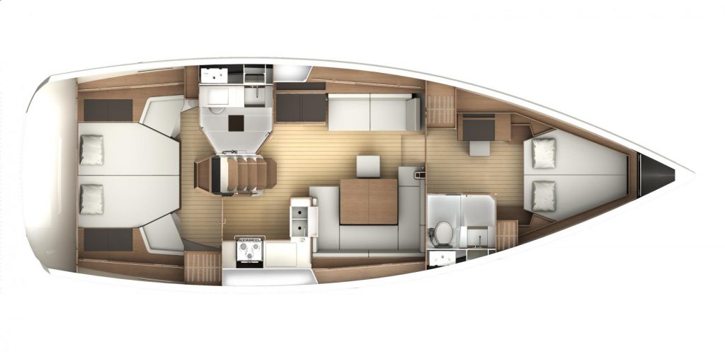 Velier Jeanneau Sun Odyssey 44 - compartimentare